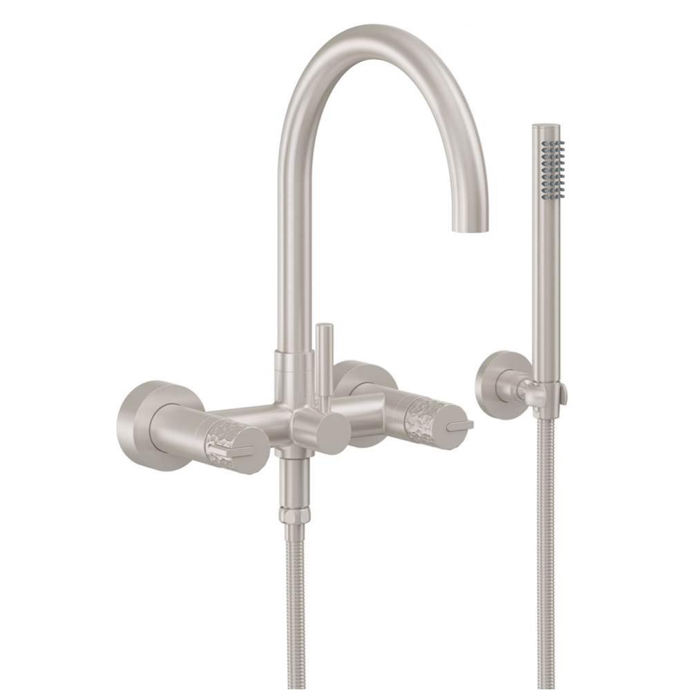 Contemporary Wall Mount Tub Filler - Arc Spout