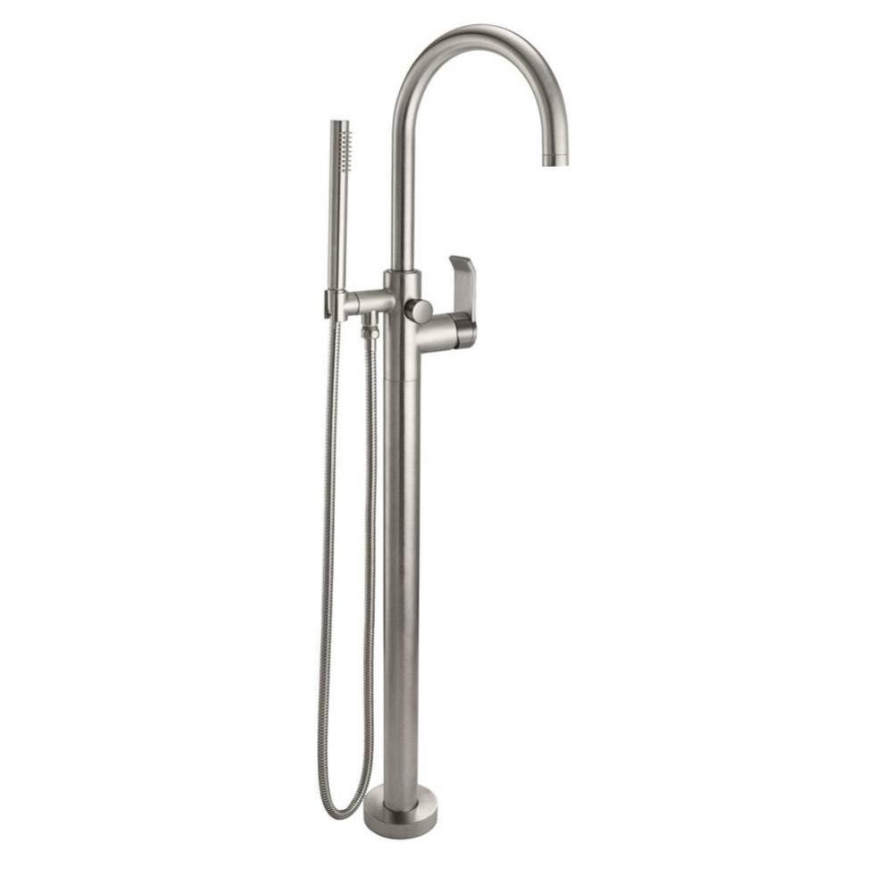 Contemporary Single Hole Floor Mount Tub Filler