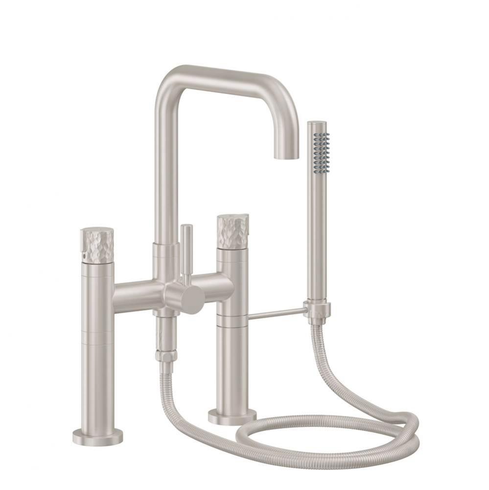 Contemporary Deck Mount Tub Filler - Quad Spout