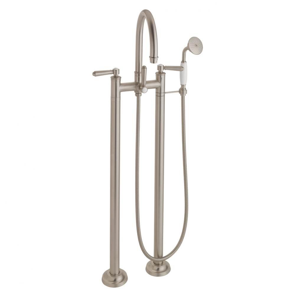Traditional Floor Mount Tub Filler - Arc Spout