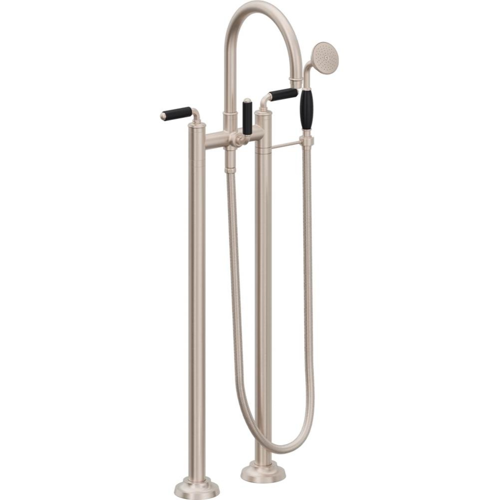 Traditional Floor Mount Tub Filler - Arc Spout
