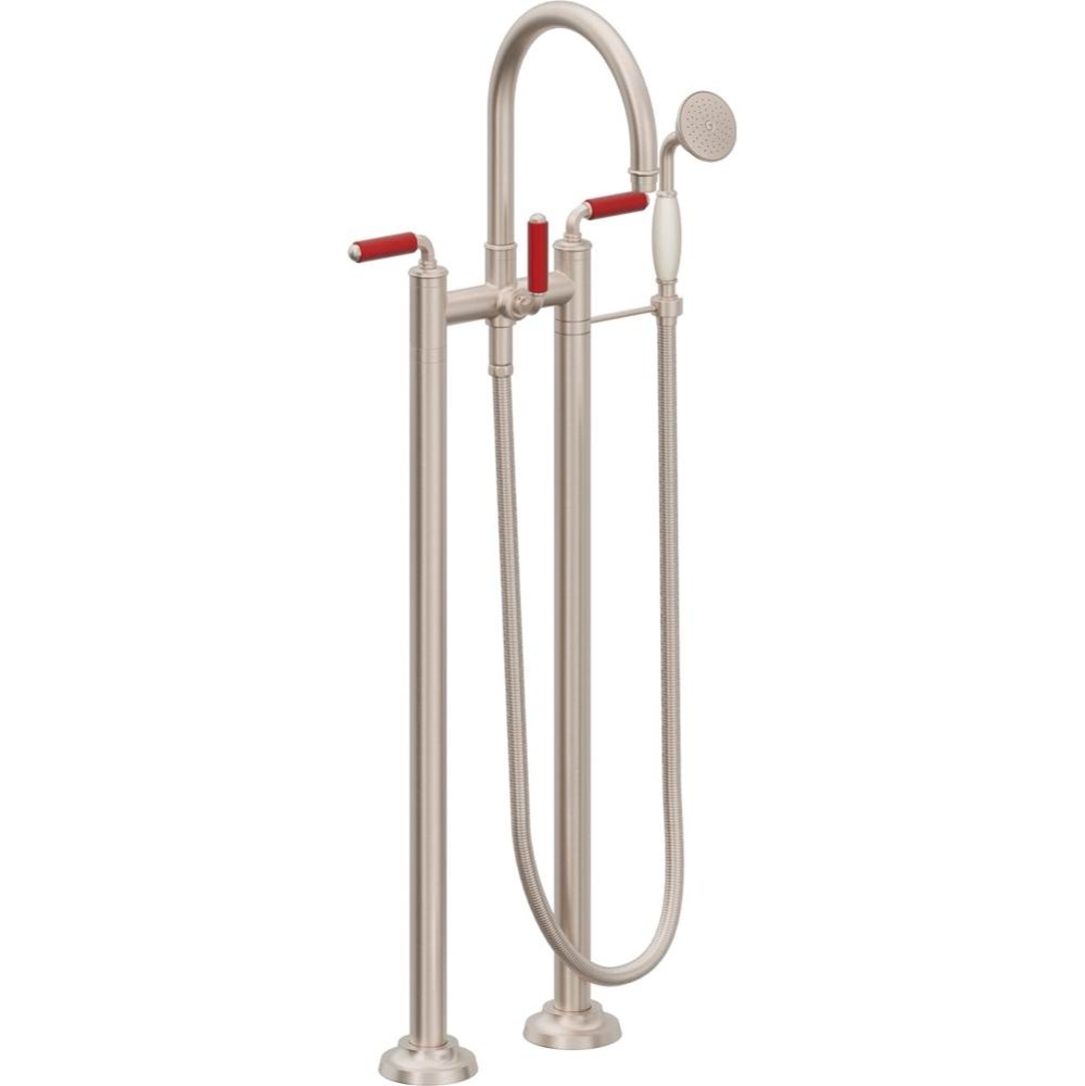Traditional Floor Mount Tub Filler - Arc Spout