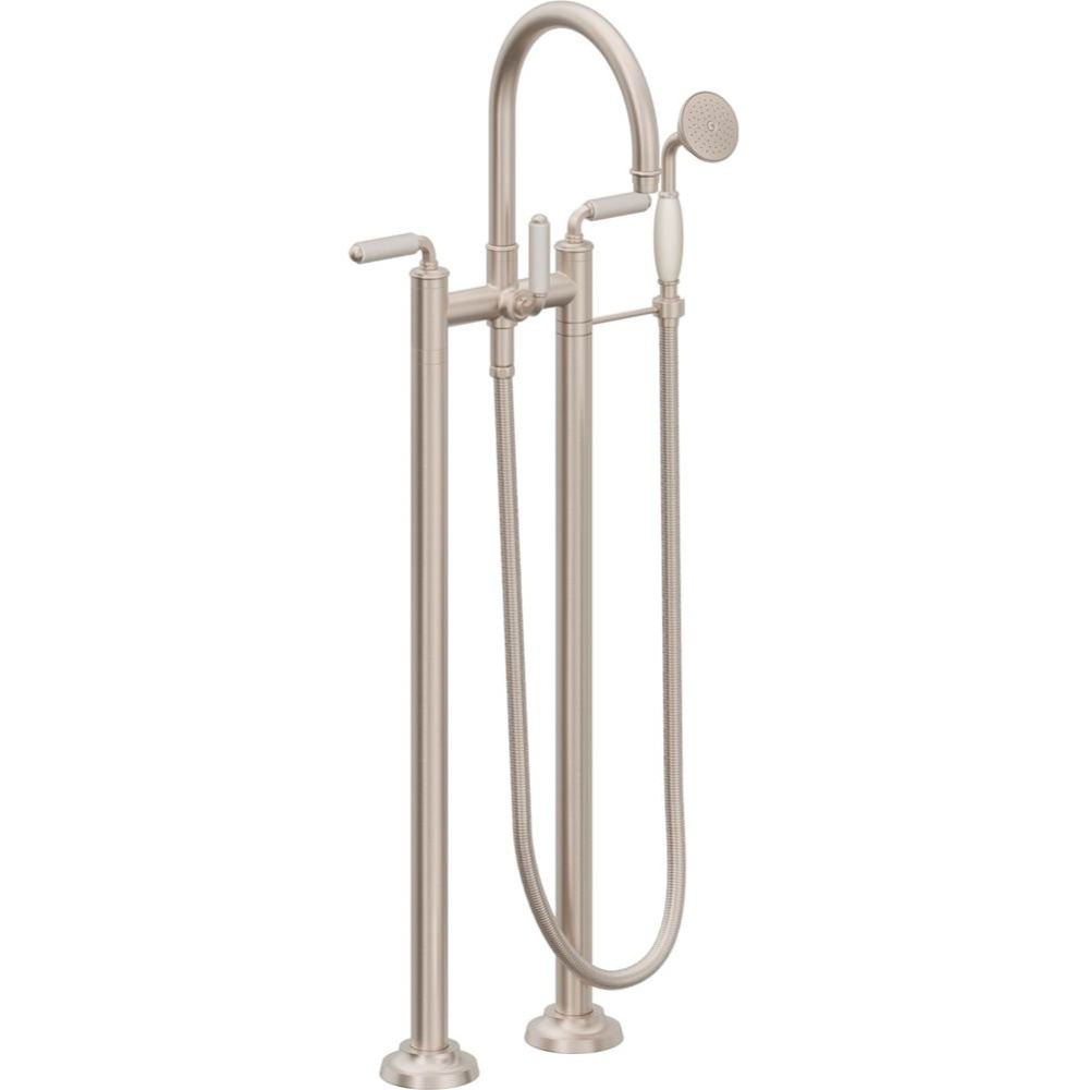 Traditional Floor Mount Tub Filler - Arc Spout