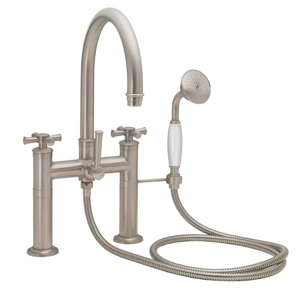 Traditional Deck Mount Tub Filler - Arc Spout