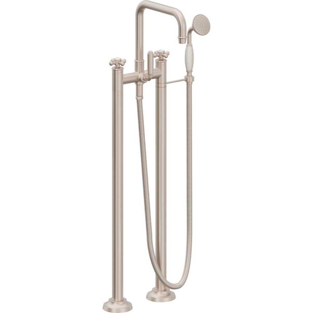 Traditional Floor Mount Tub Filler - Quad Spout