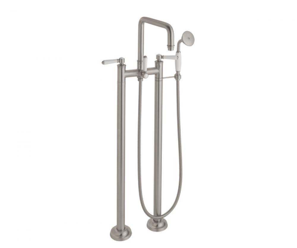 Traditional Floor Mount Tub Filler - Quad Spout