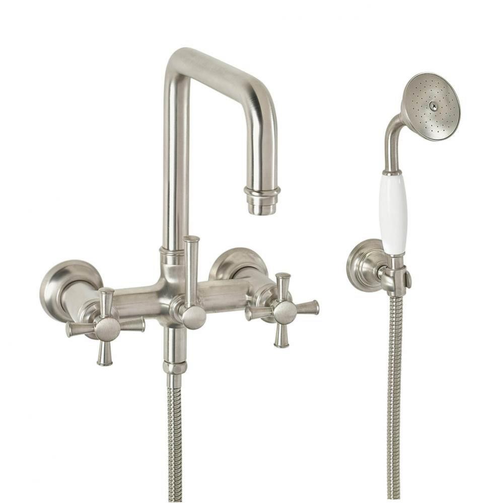 Traditional Wall Mount Tub Filler - Quad Spout