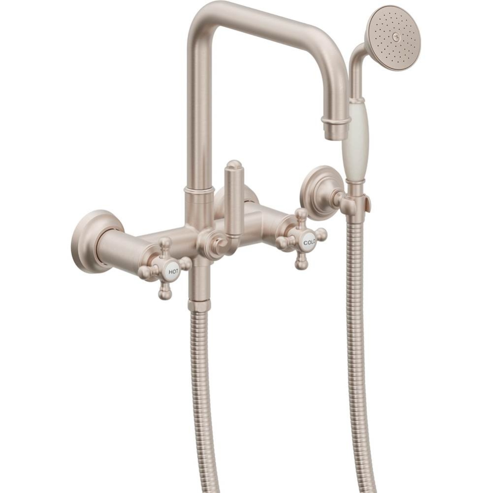 Traditional Wall Mount Tub Filler - Quad Spout