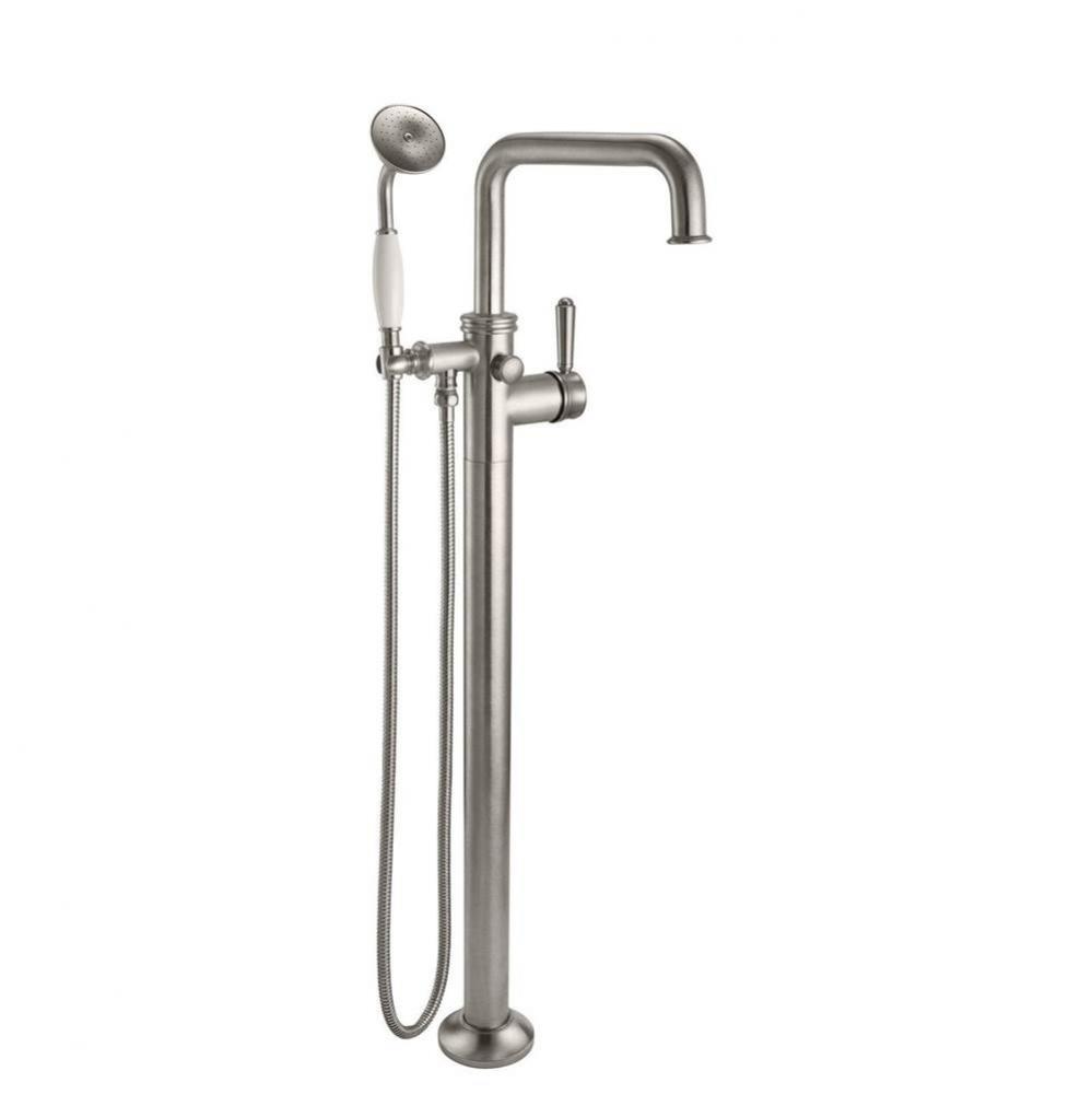 Traditional Single Hole Floor Mount Tub Filler - Quad Spout