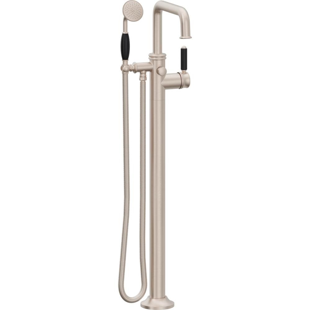 Traditional Single Hole Floor Mount Tub Filler - Quad Spout