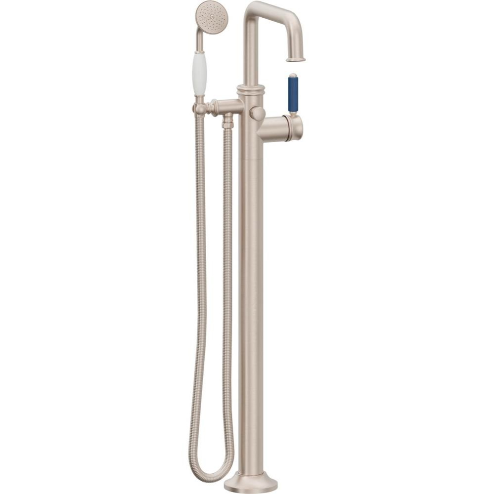 Traditional Single Hole Floor Mount Tub Filler - Quad Spout