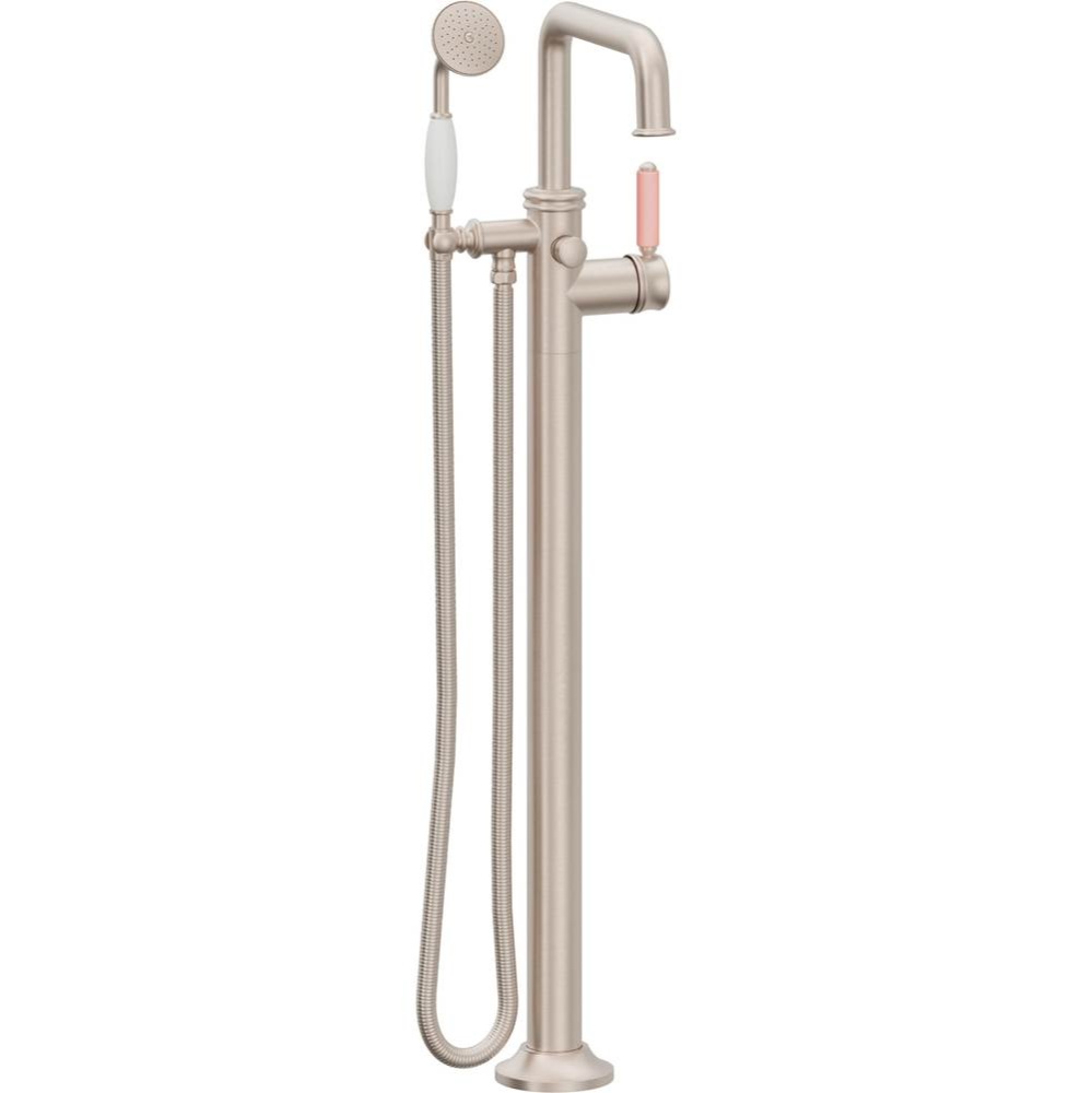 Traditional Single Hole Floor Mount Tub Filler - Quad Spout