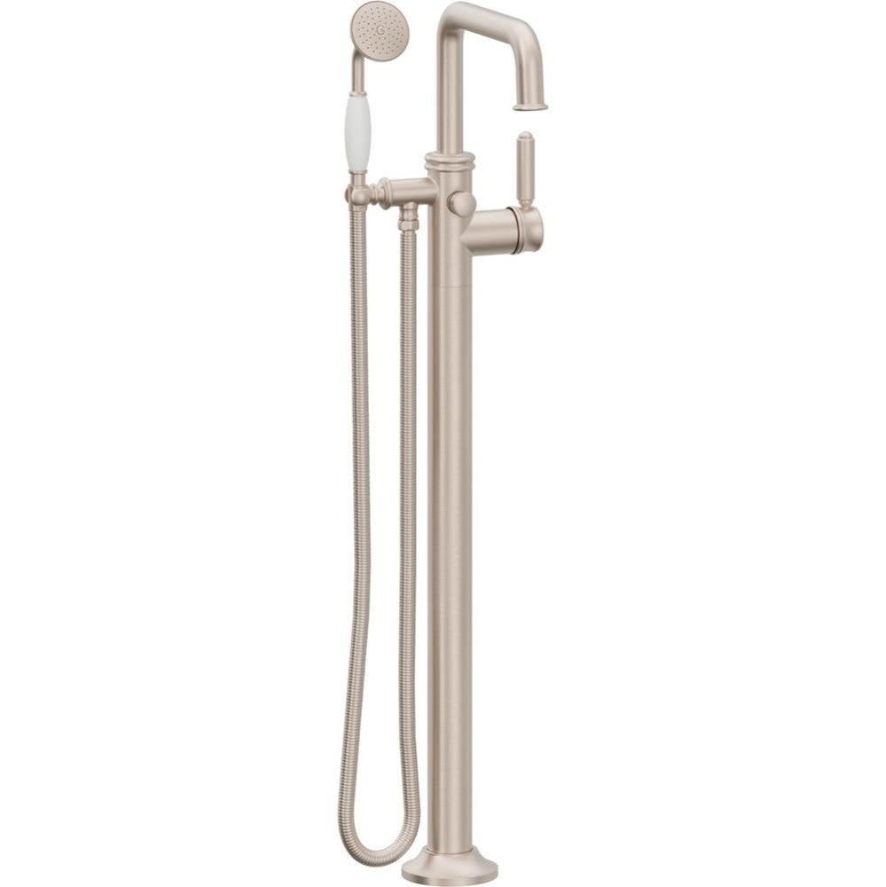 Traditional Single Hole Floor Mount Tub Filler - Quad Spout