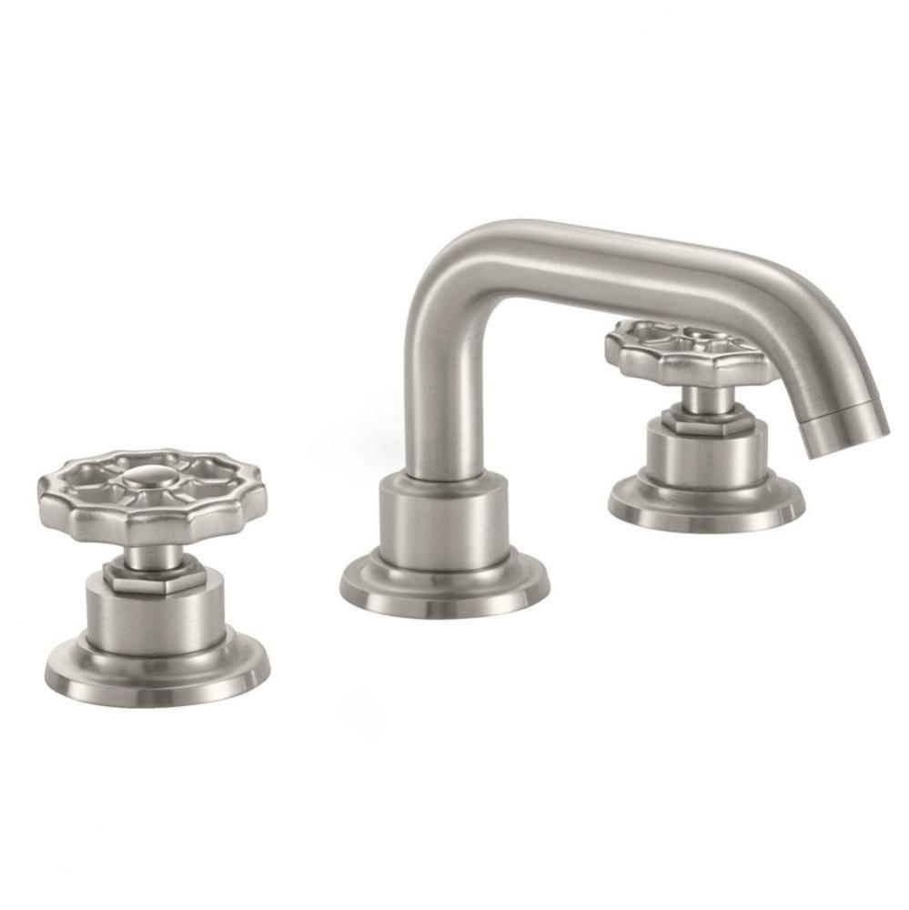 8'' Widespread Lavatory Faucet with ZeroDrain - Wheel Handles with ZeroDrain