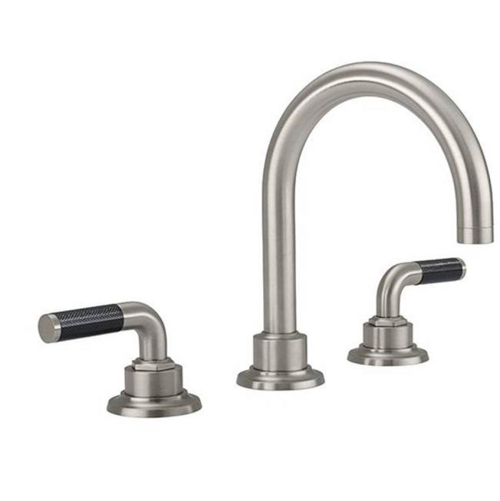 8'' Widespread Lavatory Faucet with ZeroDrain Upgrade- Carbon Fiber Handle