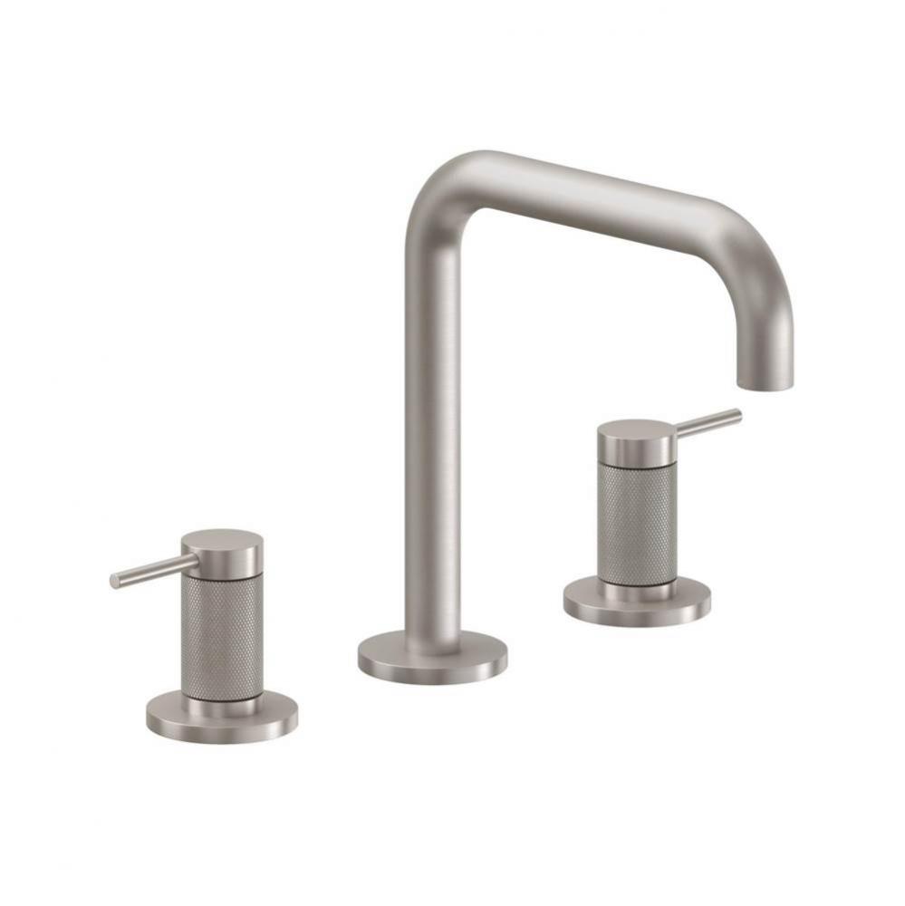 8'' Widespread Lavatory Faucet with ZeroDrain - Quad Spout; Knurled Insert