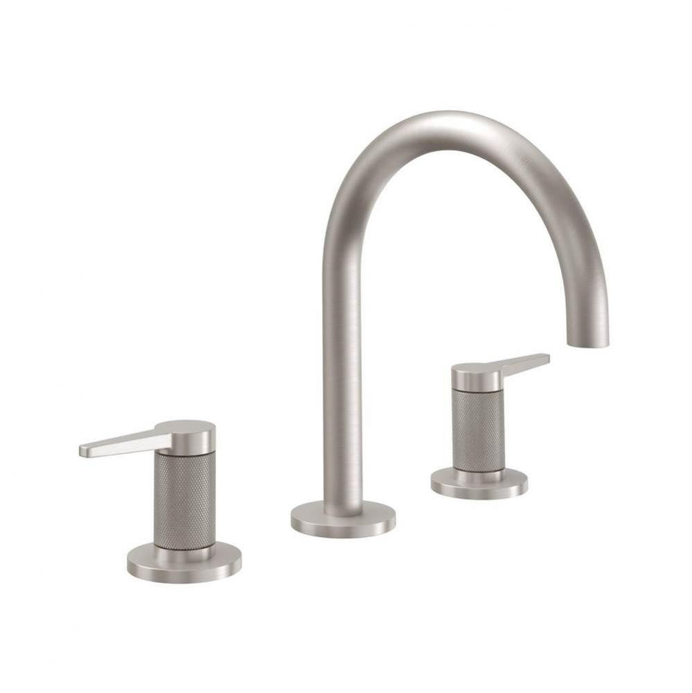 8'' Widespread Lavatory Faucet with ZeroDrain - High Spout; Knurled Insert