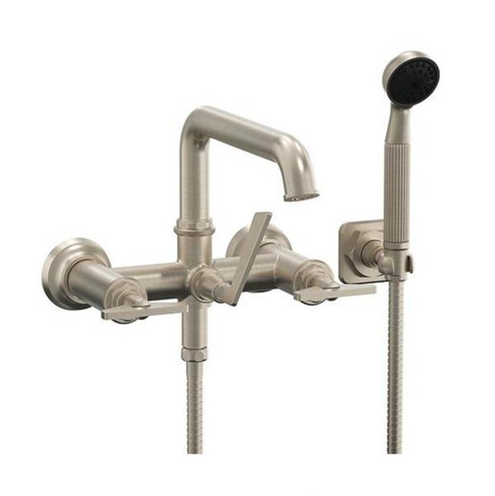 Wall Mount Tub Filler Low Spout - Wheel Handles