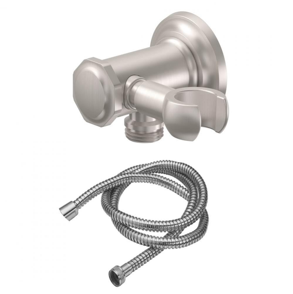 Swivel Wall Mounted Handshower Kit - Concave Base & Hex Cap