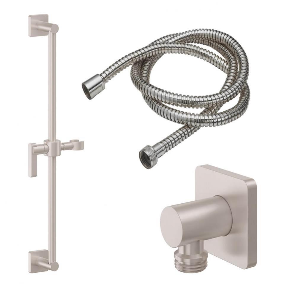 Slide Bar Handshower Kit - Lever Handle with Rounded Square Base