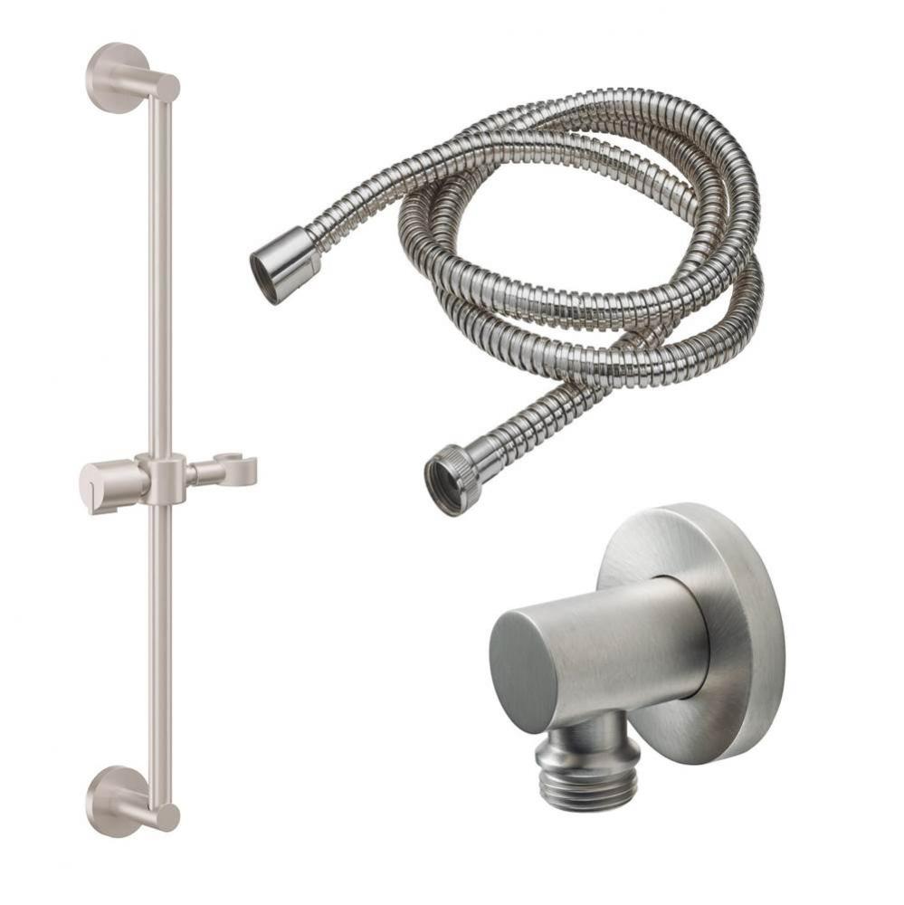 Slide Bar Handshower Kit - Cylinder Handle with Round Base