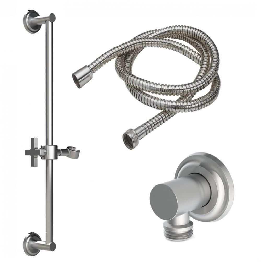 Slide Bar Handshower Kit - Cross Handle with Concave Base