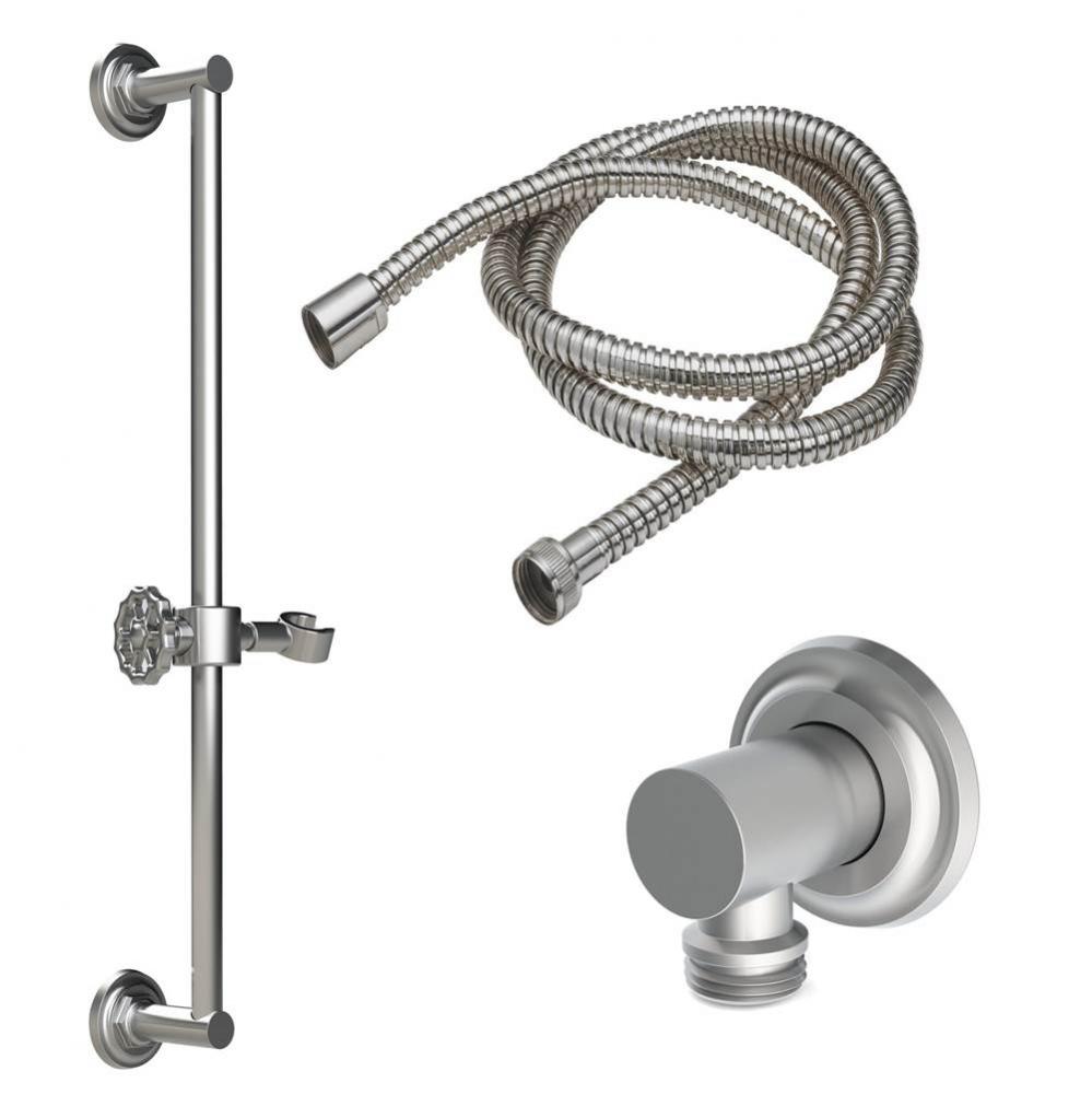 Slide Bar Handshower Kit - Wheel Handle with Concave Base