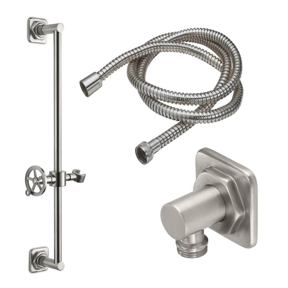 Slide Bar Handshower Kit - Wheel Handle with Quad Base