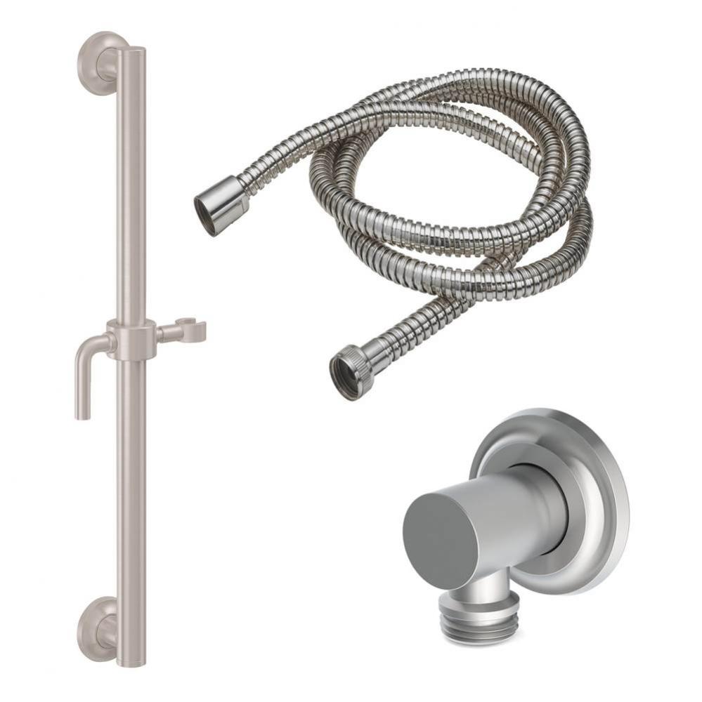 30'' Grab Bar Handshower Kit - Smooth Lever Handle with Concave Base