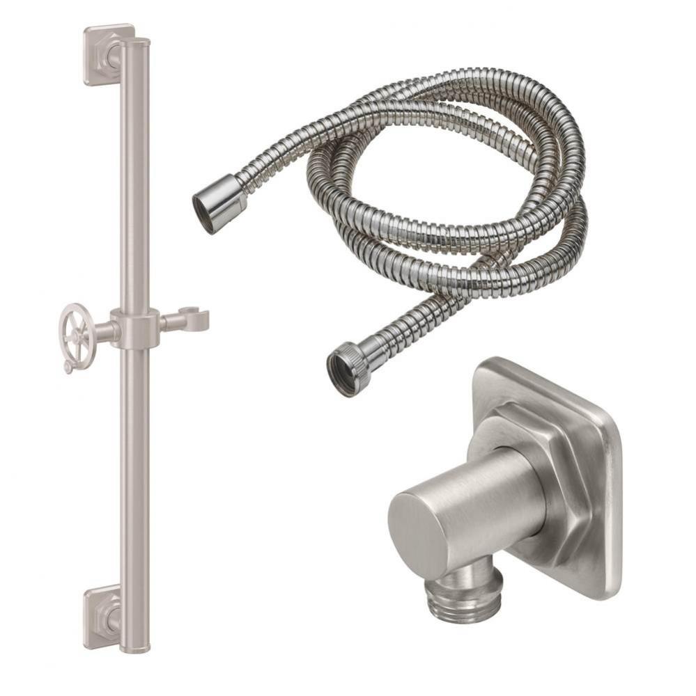 30'' Grab Bar Handshower Kit - Wheel Handle with Quad Base