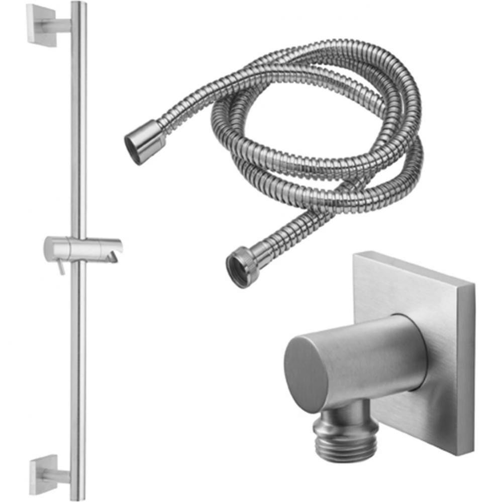 Slide Bar Handshower Kit - Cylinder Handle with Square Base