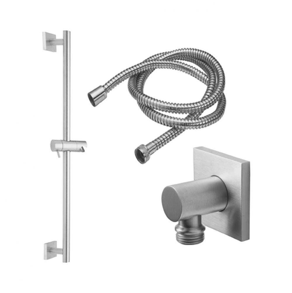 Slide Bar Handshower Kit  - Cylinder Handle With Square Base