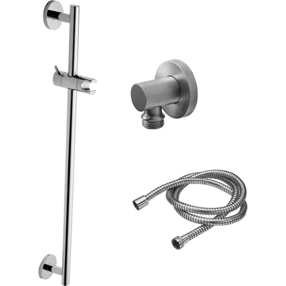 Slide Bar Handshower Kit - Cylinder Handle with Round Base