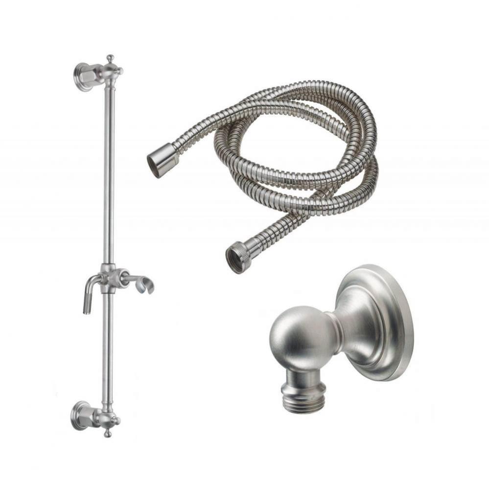 Slide Bar Handshower Kit - Knurled Lever Handle