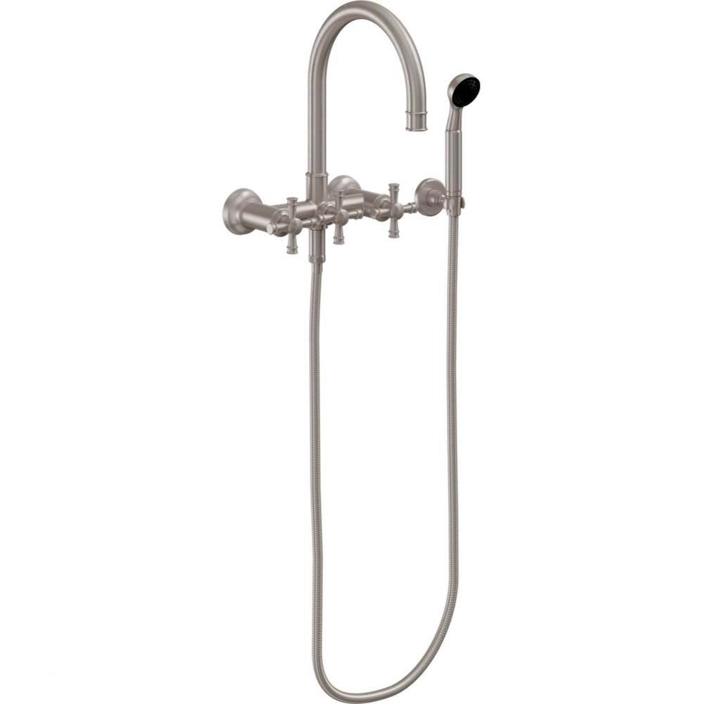 Wall Mount Tub Filler - Cross Handles