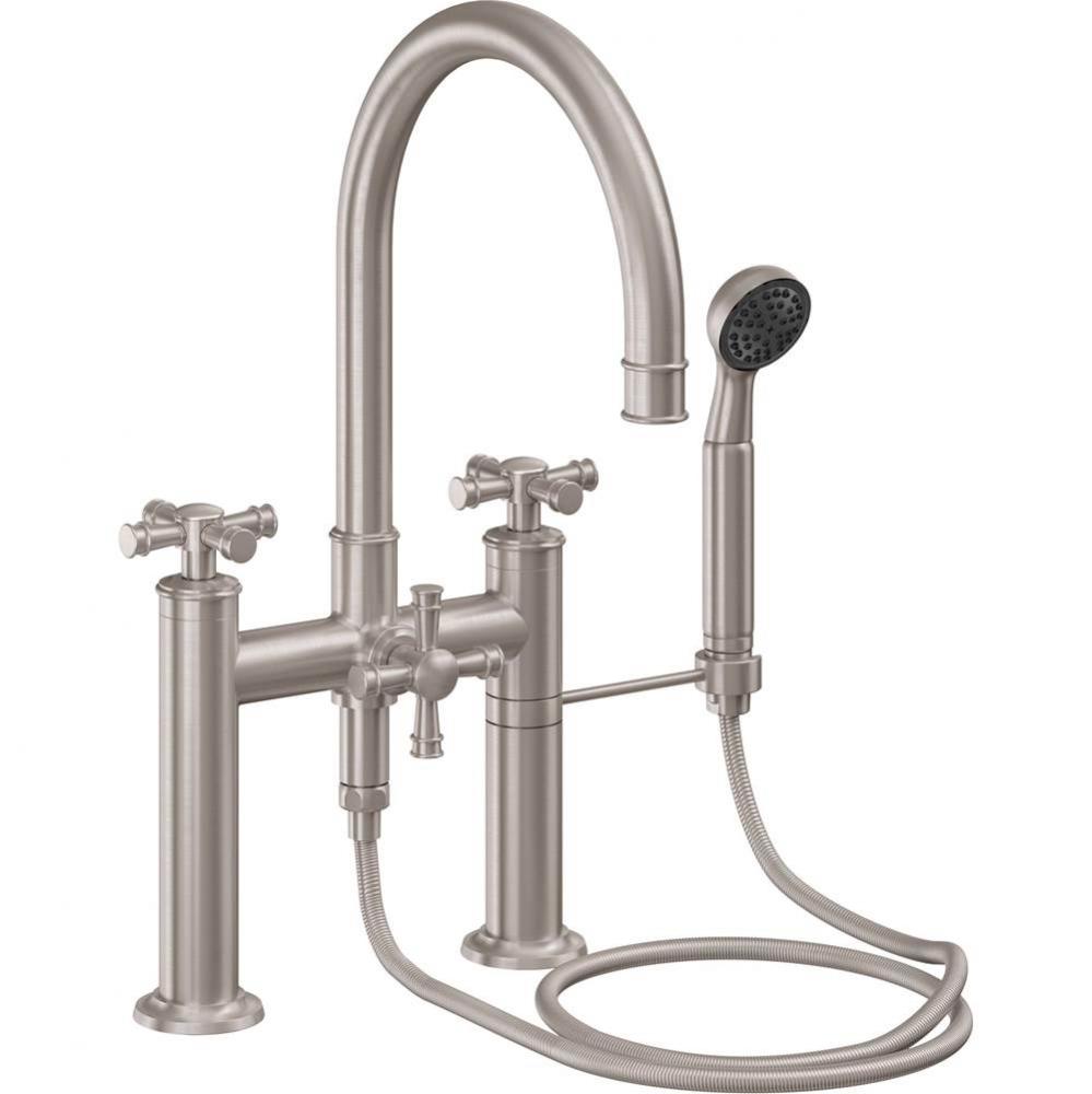 Deck Mount Tub Filler with Handshower