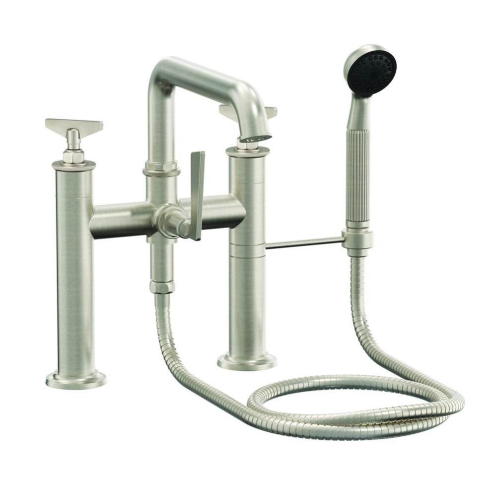 Deck Mount Tub Filler Low Spout - Blade Handles