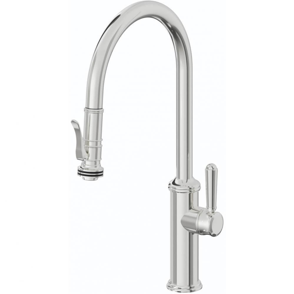 Pull-Down Kitchen Faucet with Squeeze Sprayer  - High Arc Spout