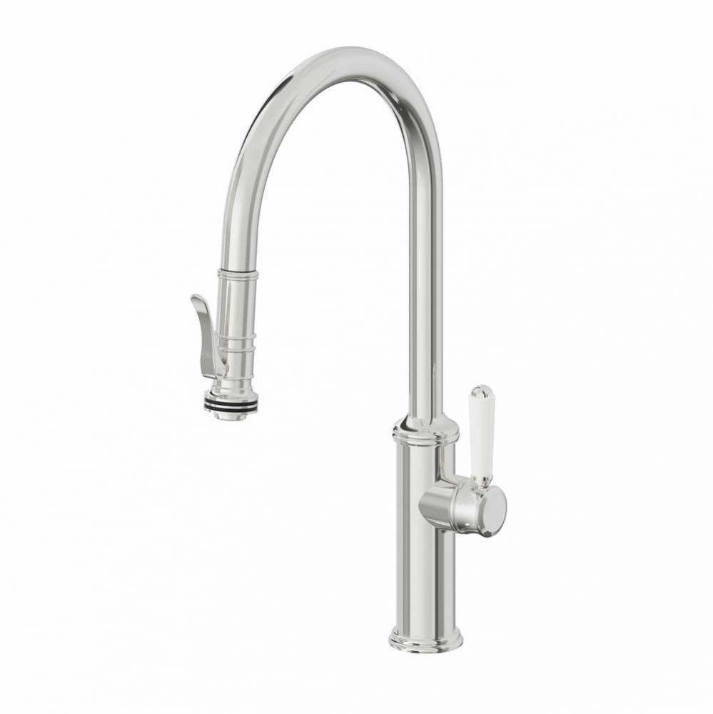 Pull-Down Kitchen Faucet with Squeeze Sprayer  - High Arc Spout