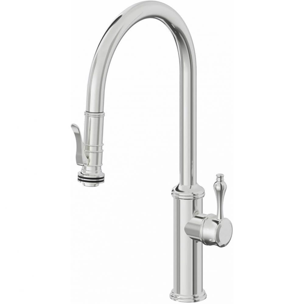 Pull-Down Kitchen Faucet with Squeeze Sprayer  - High Arc Spout