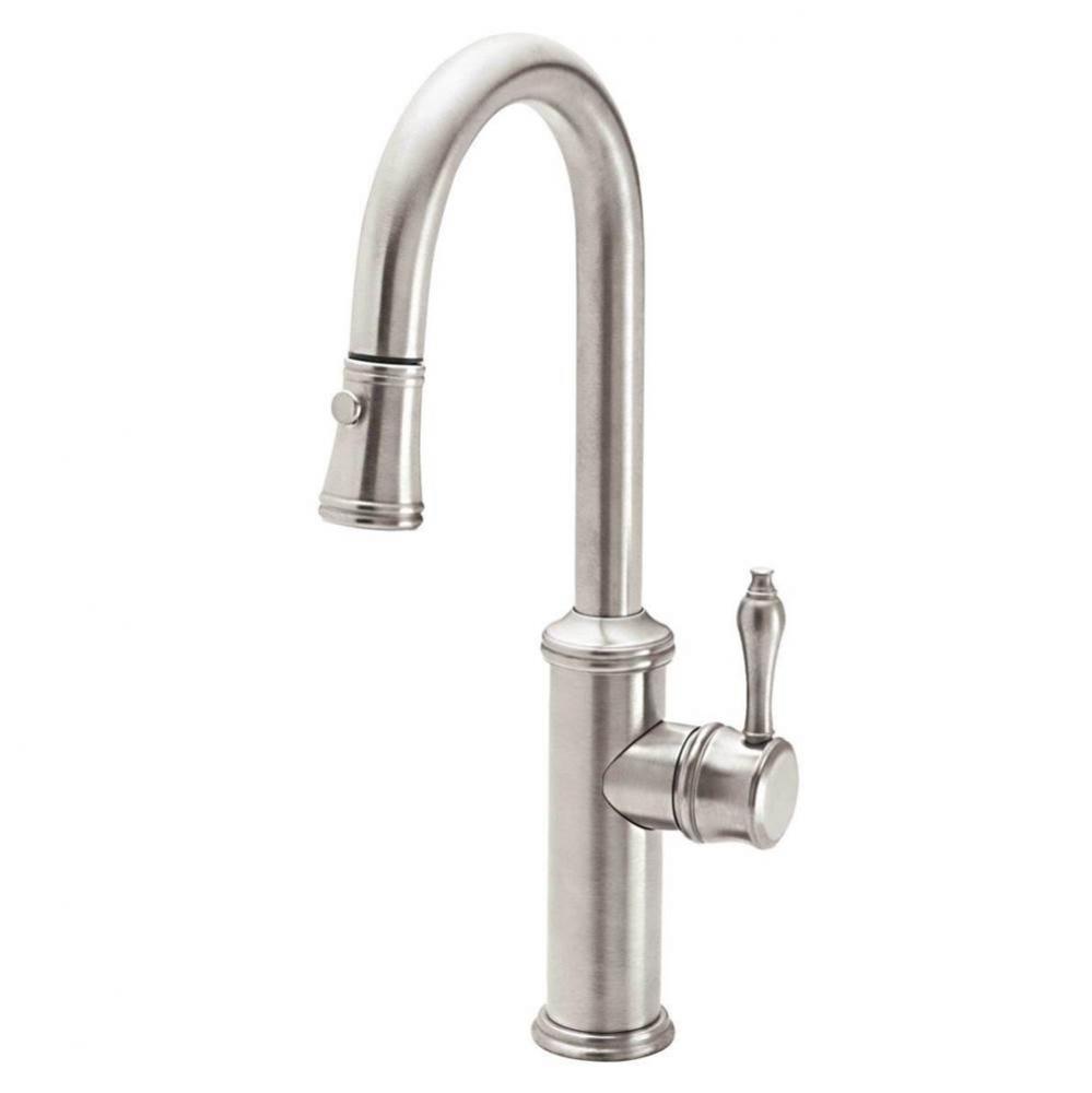 Pull-Down Prep/Bar Faucet with Squeeze or Button Sprayer