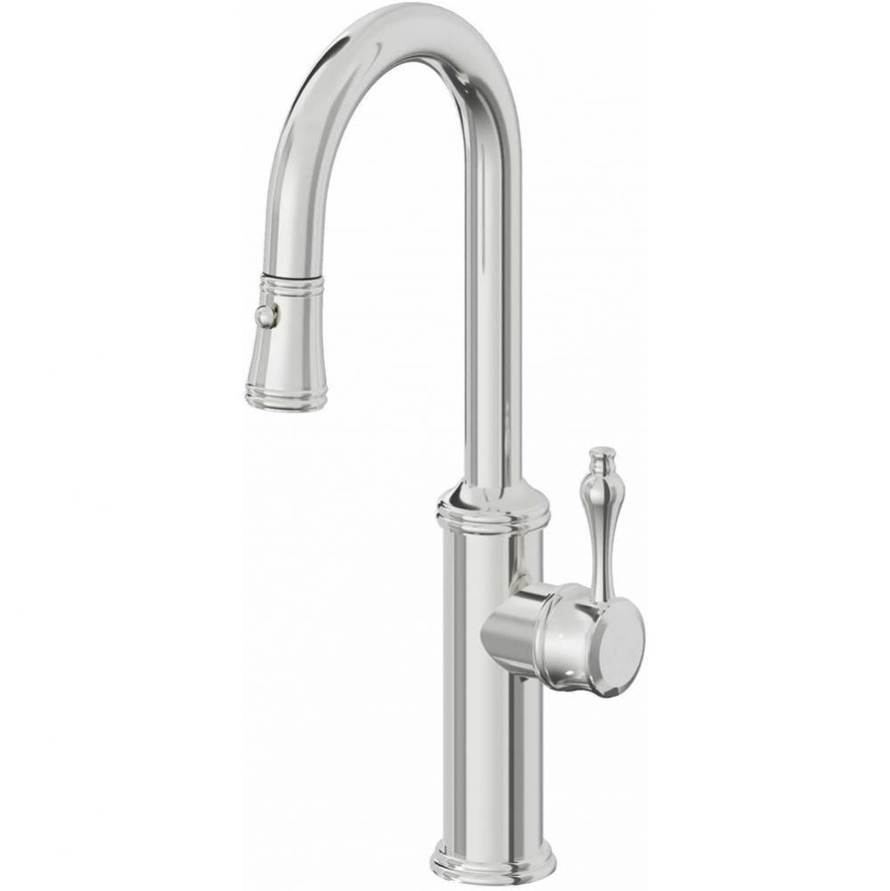 Pull-Down Prep/Bar Faucet with Button Sprayer