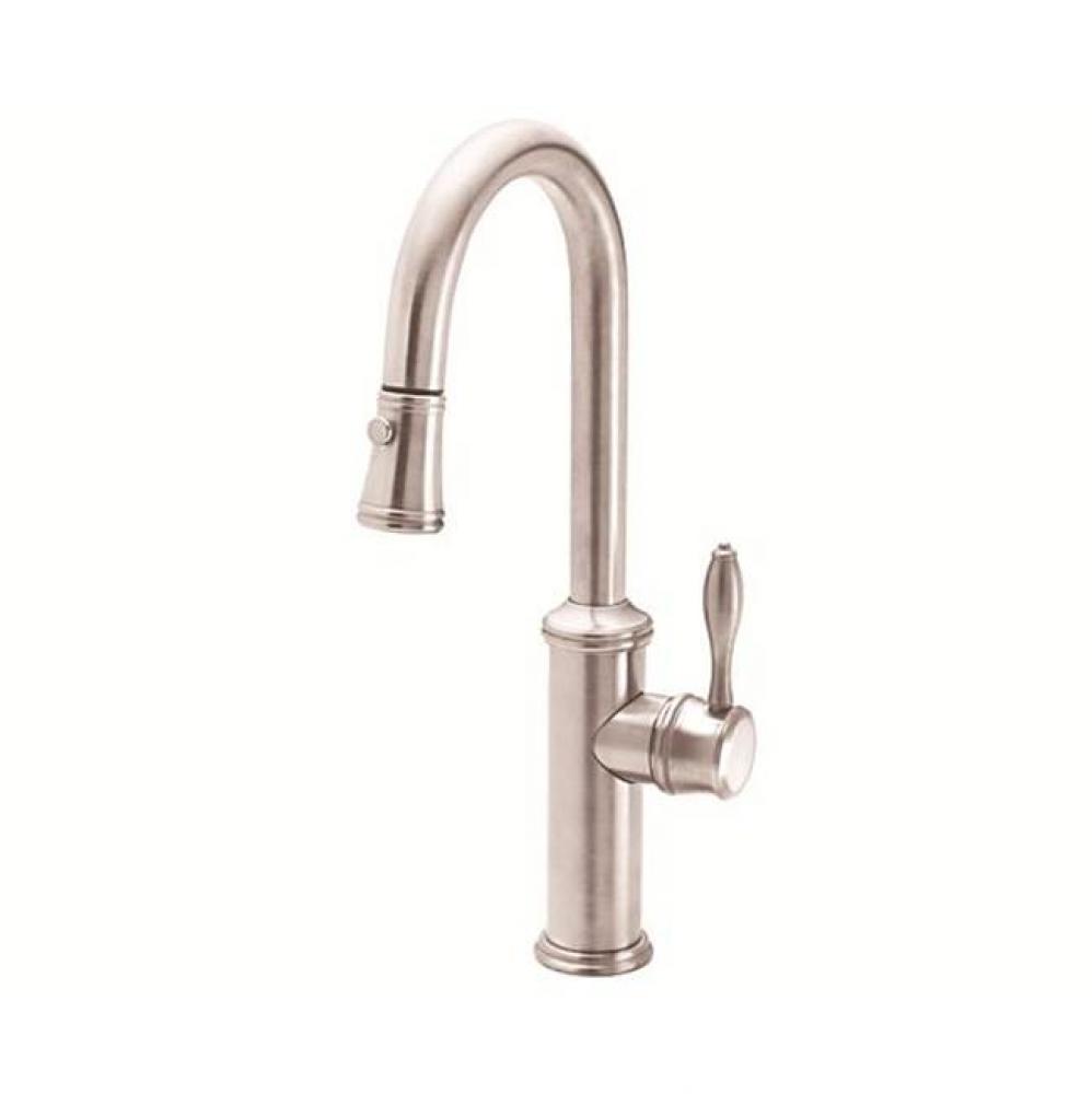 Pull-Down Prep/Bar Faucet with Squeeze or Button Sprayer