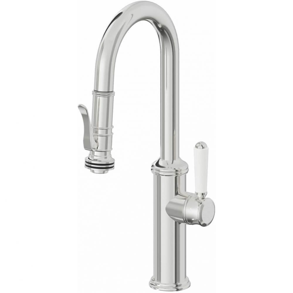 Pull-Down Prep/Bar Faucet with Squeeze Sprayer