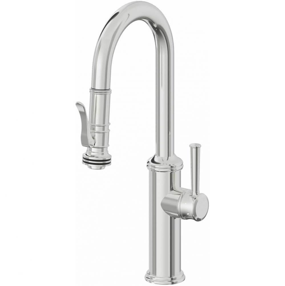 Pull-Down Prep/Bar Faucet with Squeeze Sprayer
