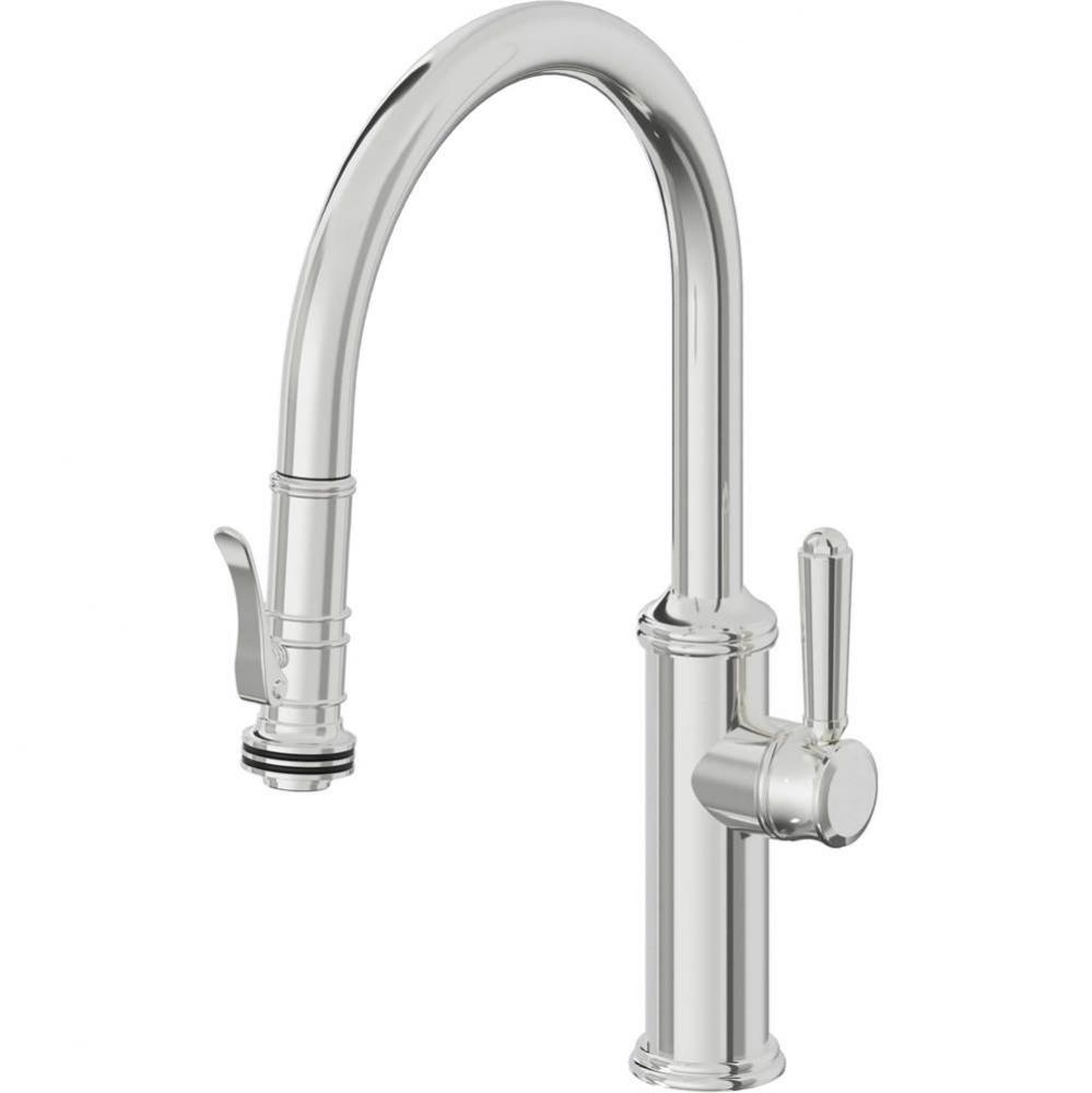 Pull-Down Kitchen Faucet with Squeeze Sprayer  - Low Arc Spout