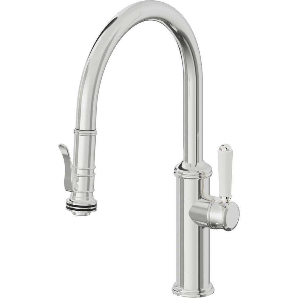 Pull-Down Kitchen Faucet with Squeeze Sprayer  - Low Arc Spout