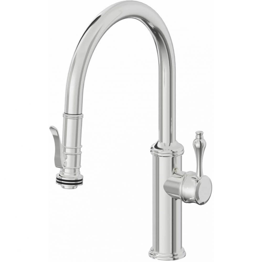 Pull-Down Kitchen Faucet with Squeeze Sprayer  - Low Arc Spout