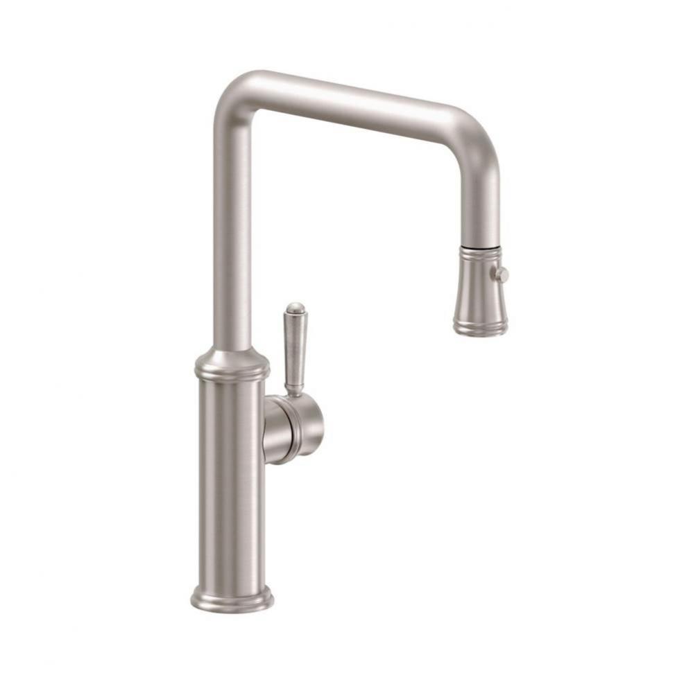 Pull-Down Kitchen Faucet with Squeeze or Button Sprayer - Quad Spout