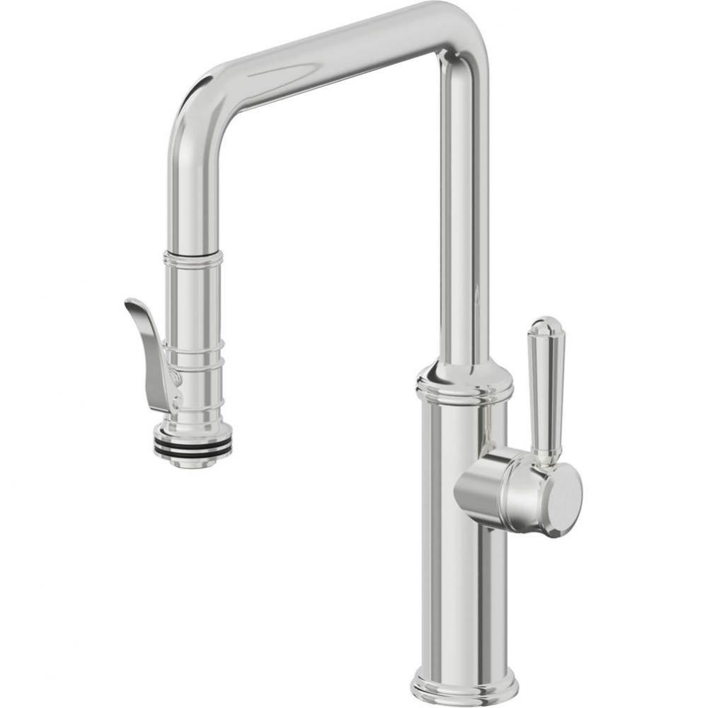 Pull-Down Kitchen Faucet with Squeeze Sprayer  - Quad Spout